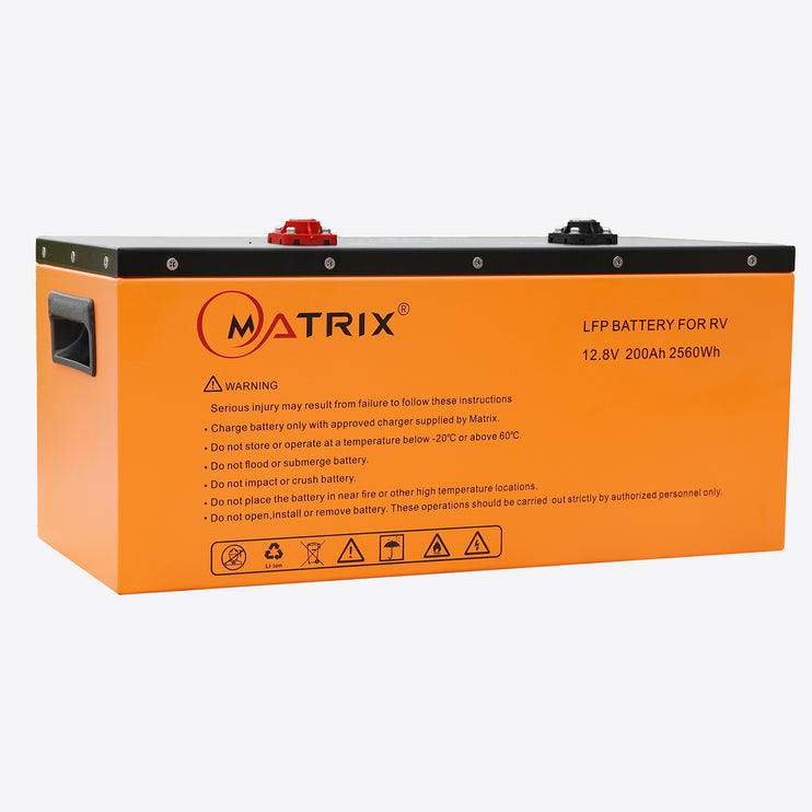 Matrix Lithium 12.8V 200AH LiFePO4 Caravan Battery