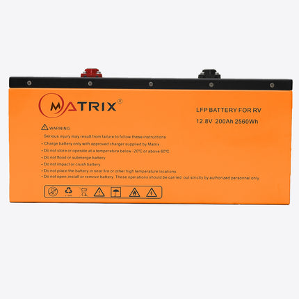 Matrix Lithium 12.8V 200AH LiFePO4 Caravan Battery