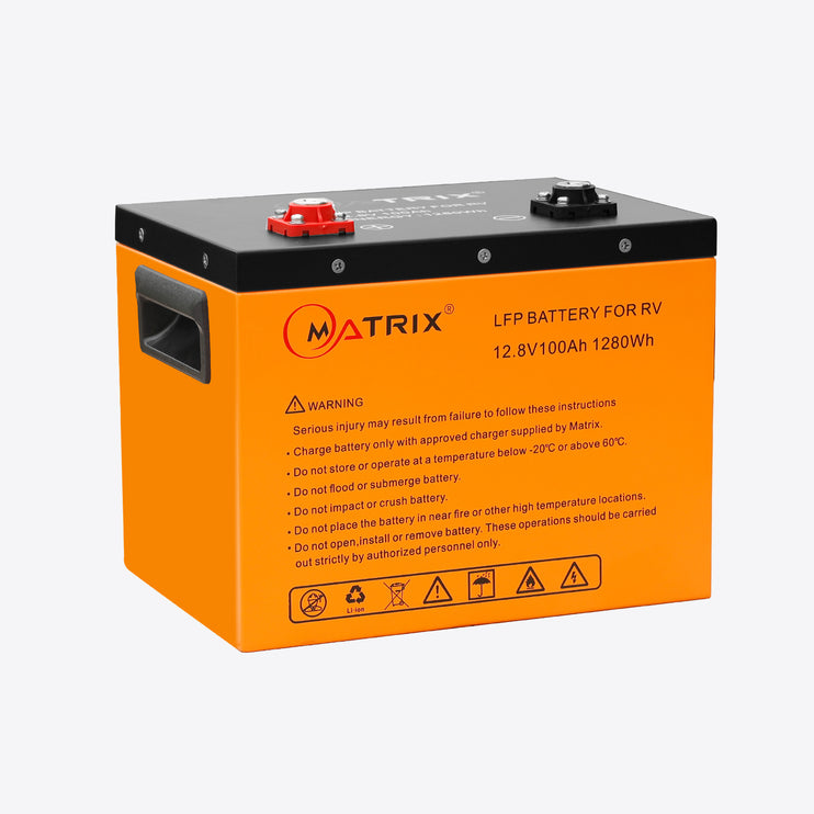 Matrix Lithium 12.8V 100AH LiFePO4 Caravan Battery