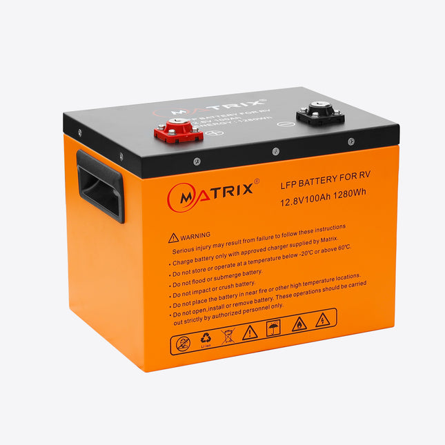 Matrix Lithium 12.8V 100AH LiFePO4 Caravan Battery