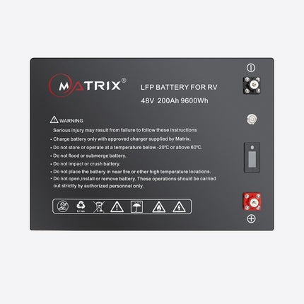 Matrix Lithium 12.8V 200AH LiFePO4 Caravan Battery